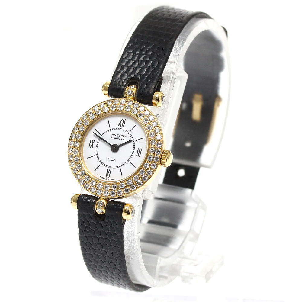 Van Cleef & Arpels La collection 18932B2 K18YG diamond bezel white Dial Quartz Ladies Watch_892497