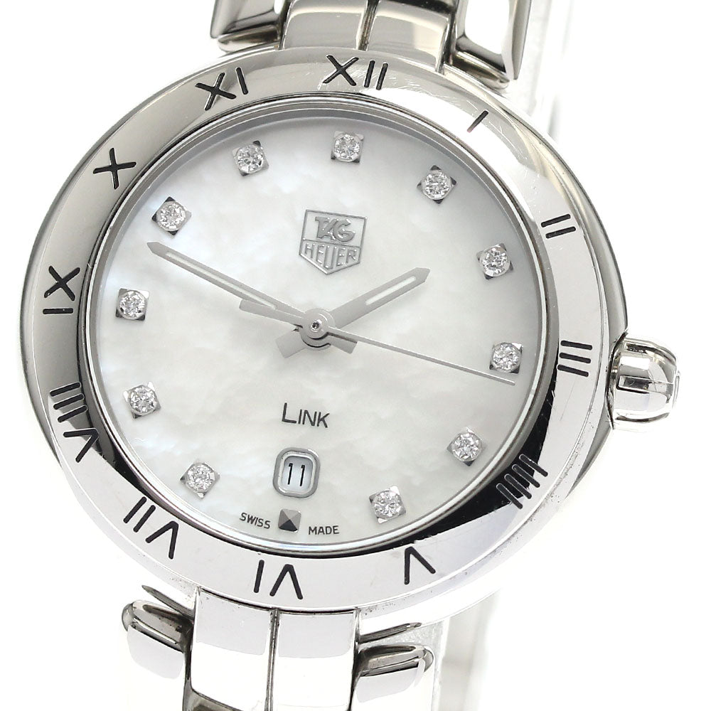 TAG HEUER Link WAT1417.BA0954 11P diamond White shell Dial Quartz Ladies Watch_892508