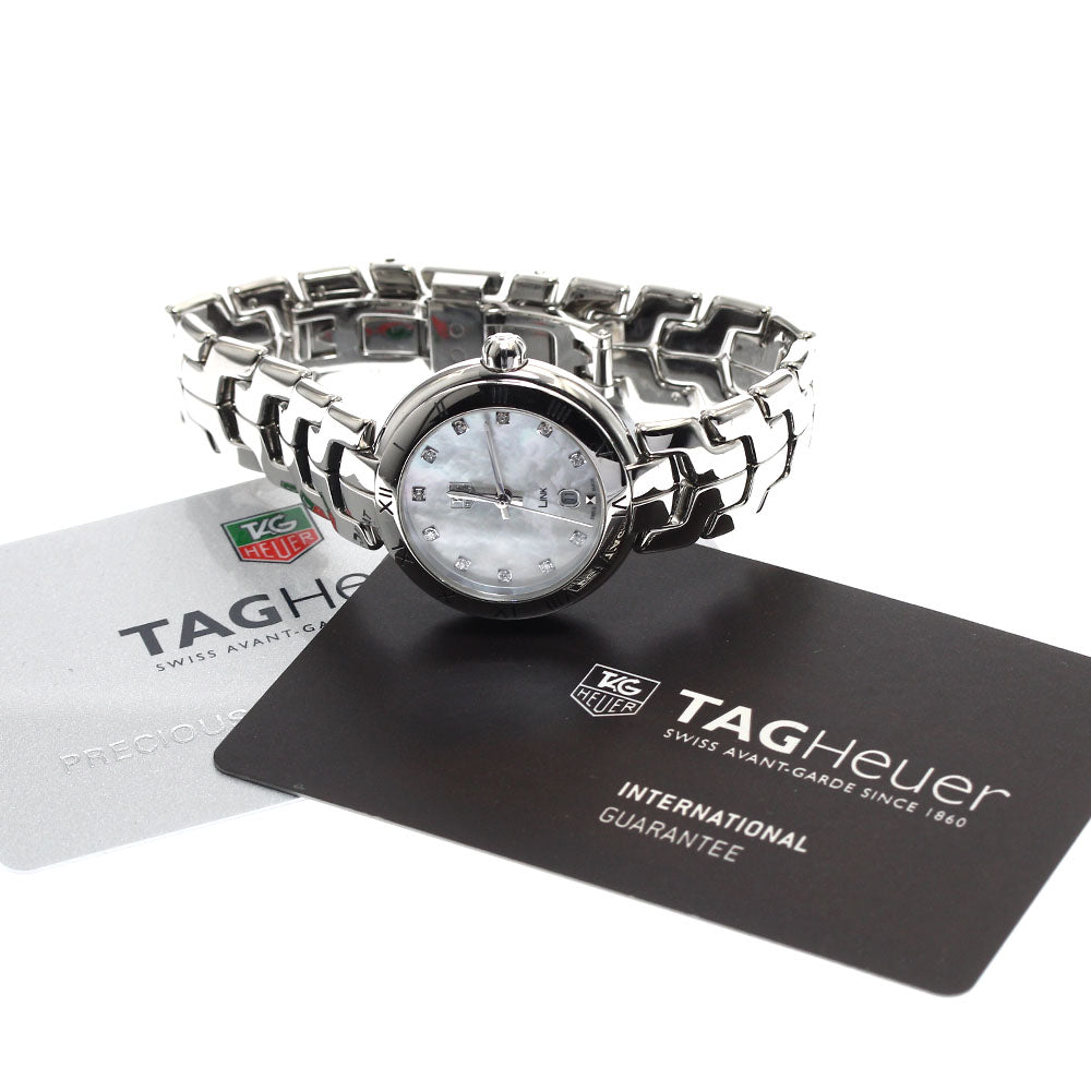 TAG HEUER Link WAT1417.BA0954 11P diamond White shell Dial Quartz Ladies Watch_892508