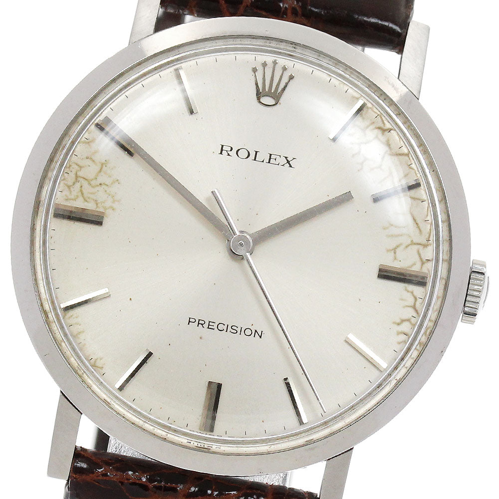 ROLEX Precision 34.110 cal.1225 Silver Dial Hand Winding Men's Watch_892510