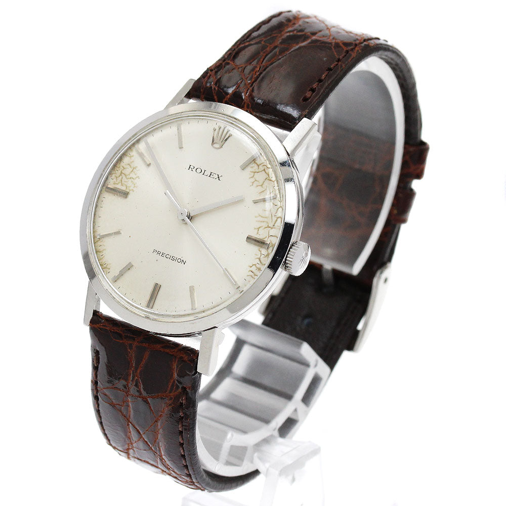 ROLEX Precision 34.110 cal.1225 Silver Dial Hand Winding Men's Watch_892510