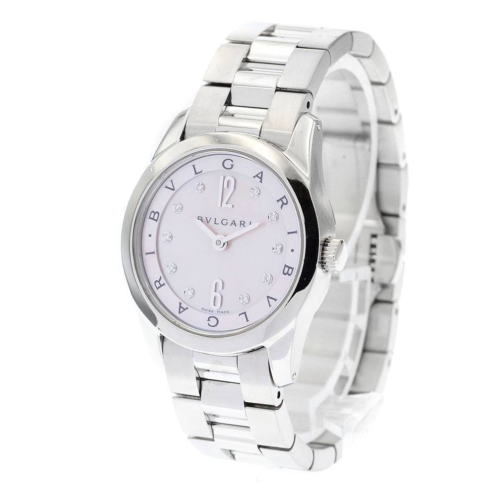 BVLGARI Solo tempo ST30S 10P Diamond Pink Shell Pink shell Dial Quartz Ladies Watch_892525
