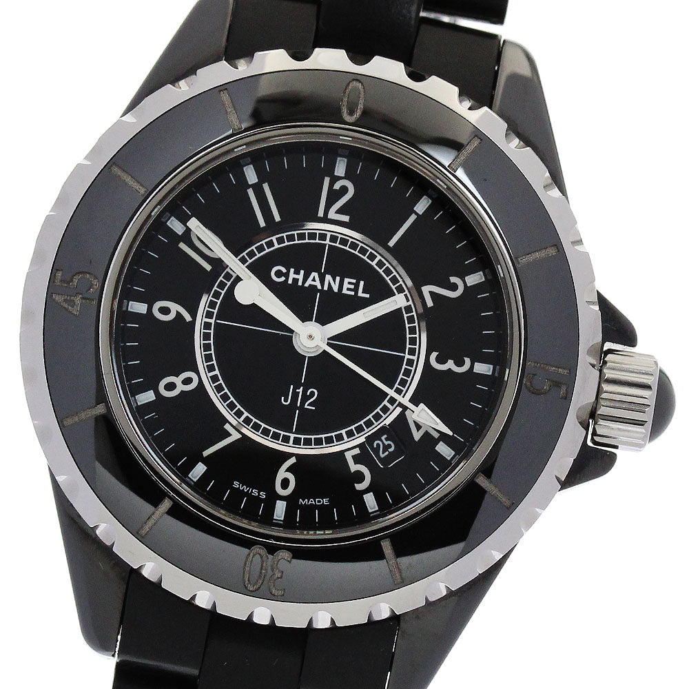CHANEL J12 H0681 Black ceramic date black Dial Quartz Ladies Watch_892541