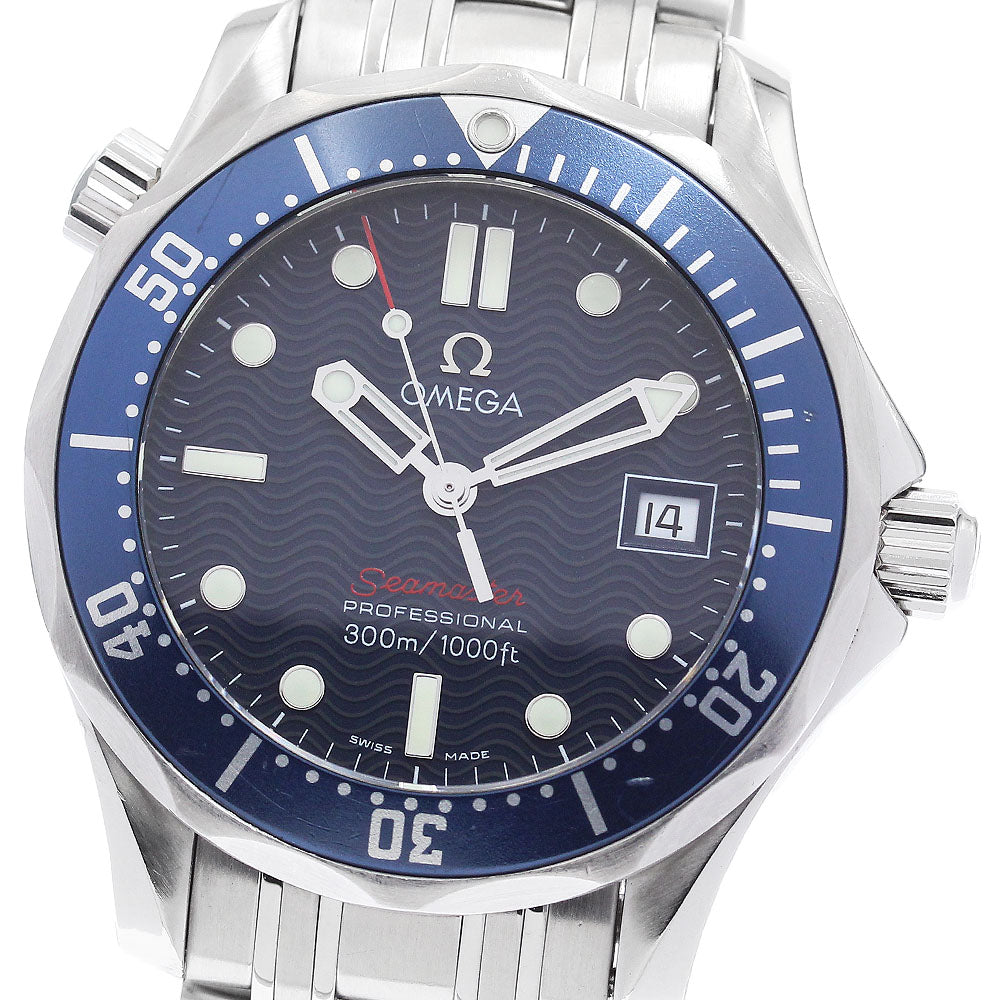 OMEGA Seamaster300 2223.80 Date Navy Dial Quartz Boy's Watch_892547