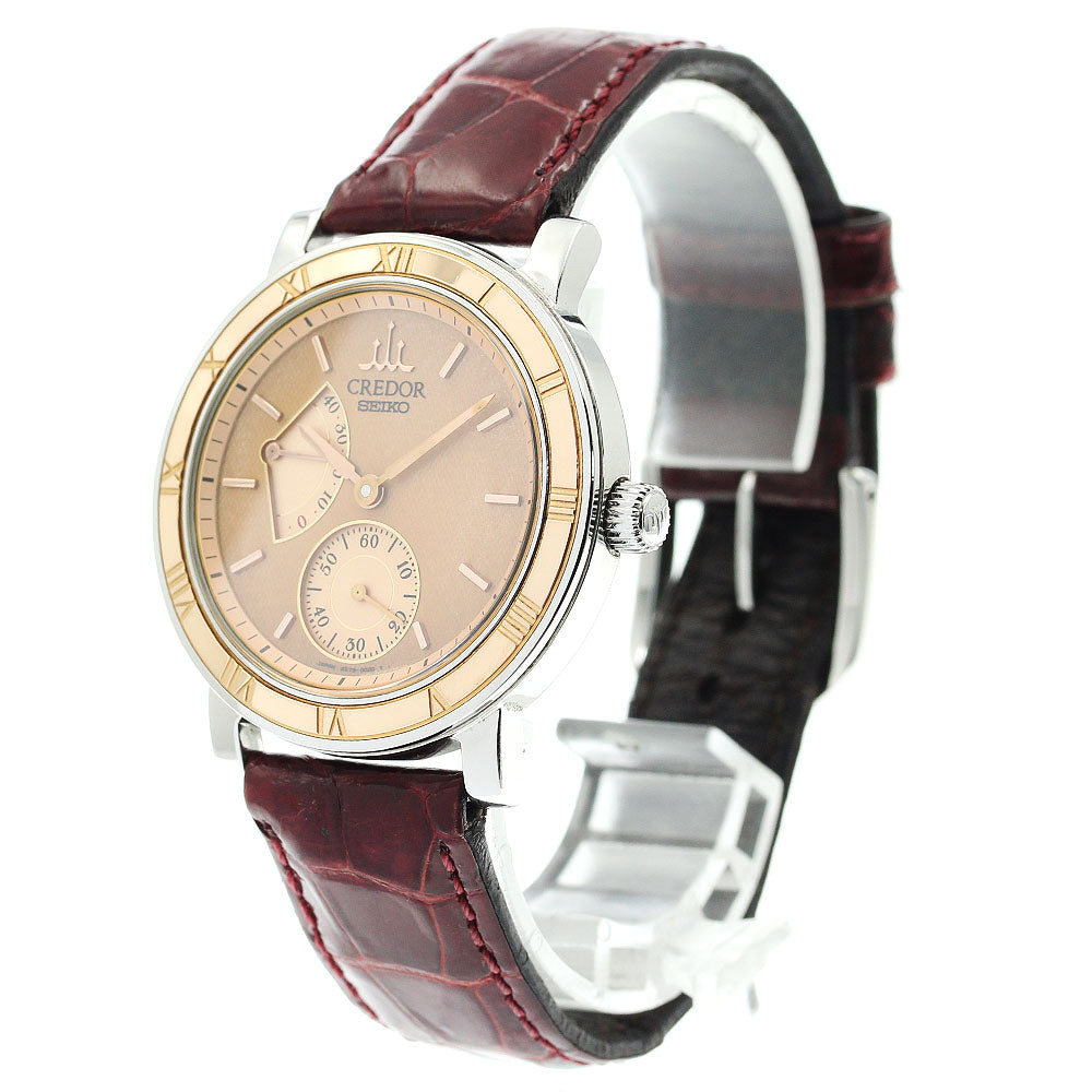 SEIKO CREDOR 4S79-0020/GCAY998 Power reserve gold Dial Hand Winding Men's Watch_892551