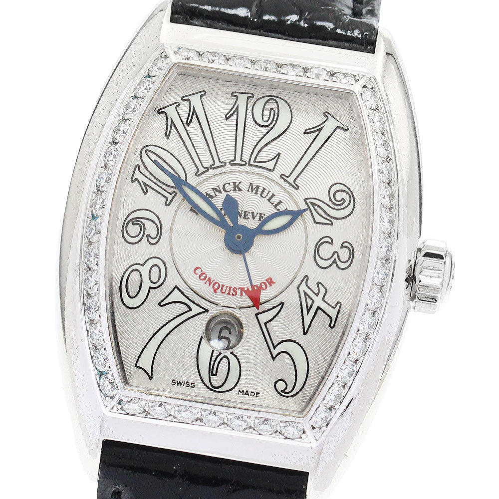 FRANCK MULLER Conquistador 8005LD1R diamond bezel date Silver Dial Automatic Ladies Watch_892561