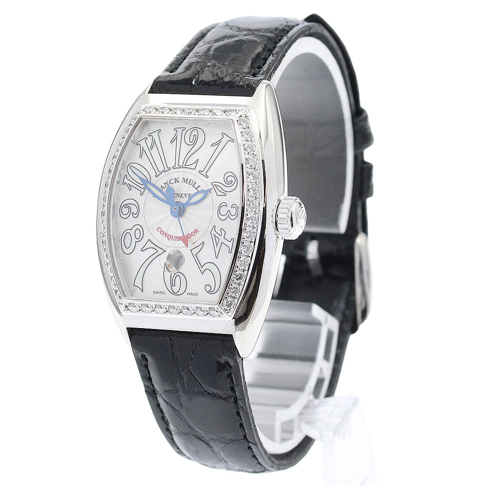 FRANCK MULLER Conquistador 8005LD1R diamond bezel date Silver Dial Automatic Ladies Watch_892561