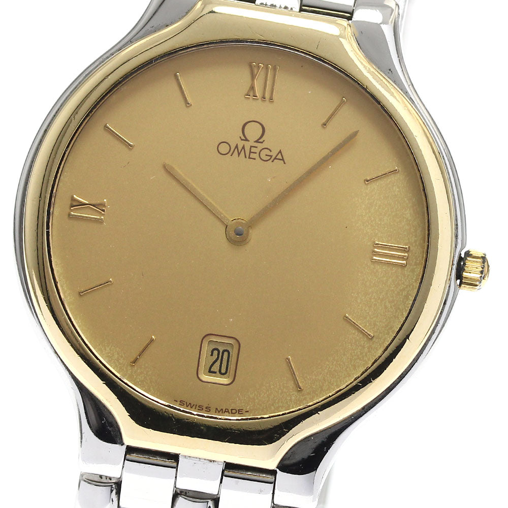 OMEGA De Ville 4330.13 Date gold Dial Quartz Men's Watch_892773