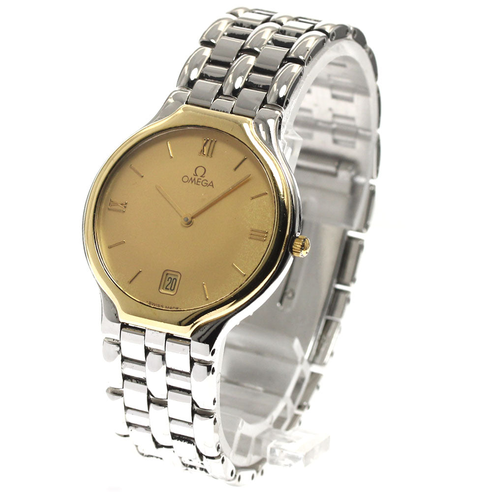 OMEGA De Ville 4330.13 Date gold Dial Quartz Men's Watch_892773