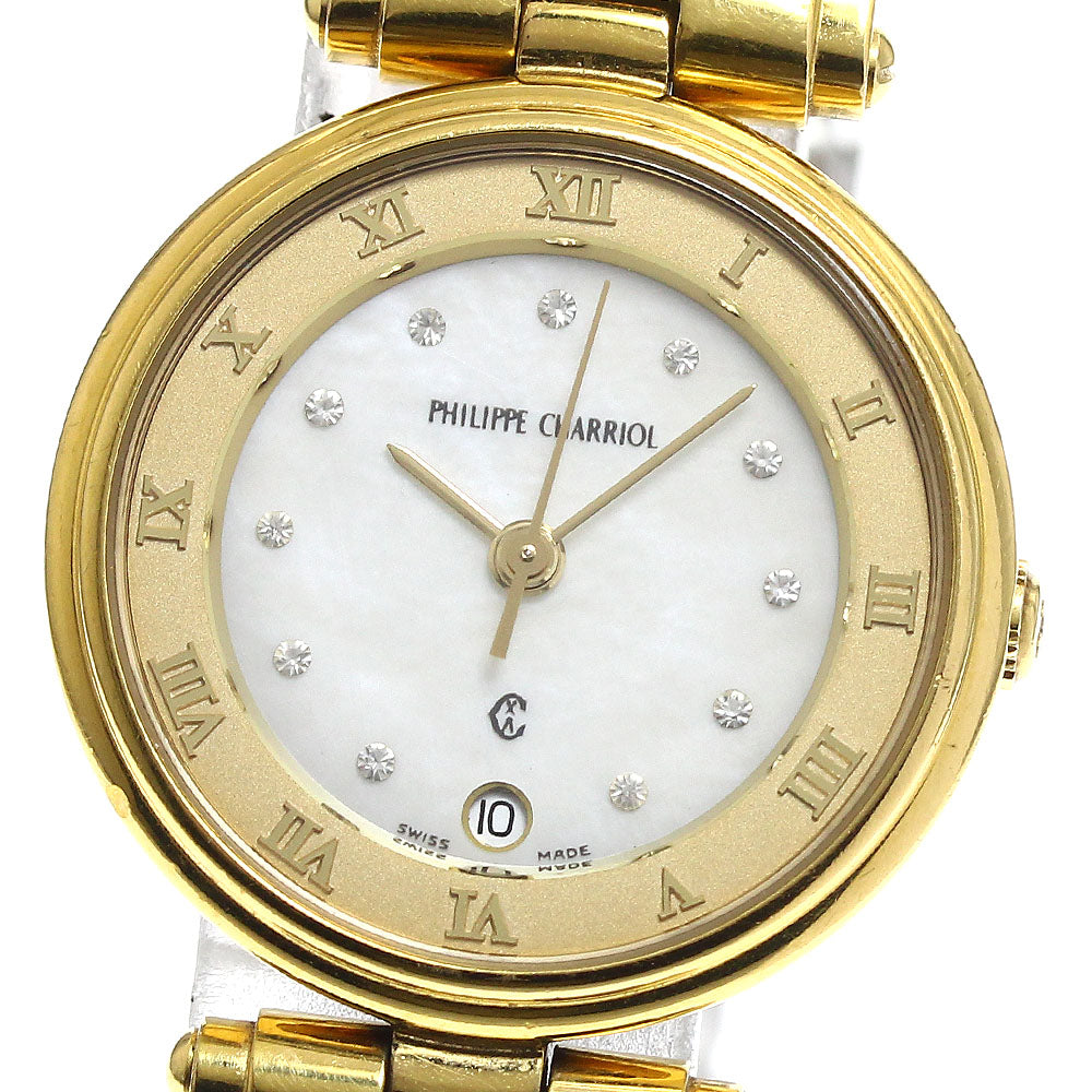 CHARRIOL Celtic 11P diamond White shell Dial Quartz Ladies Watch_892927