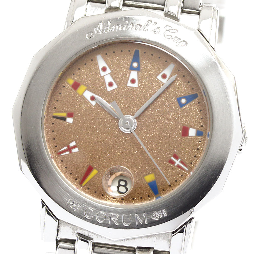 CORUM Admirals cup 39.130.20.V585 Date gold Dial Quartz Ladies Watch_892960