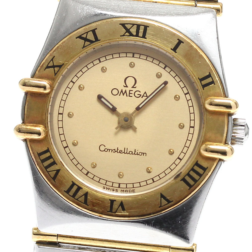 OMEGA Constellation full bar gold Dial Quartz Ladies Watch_893018