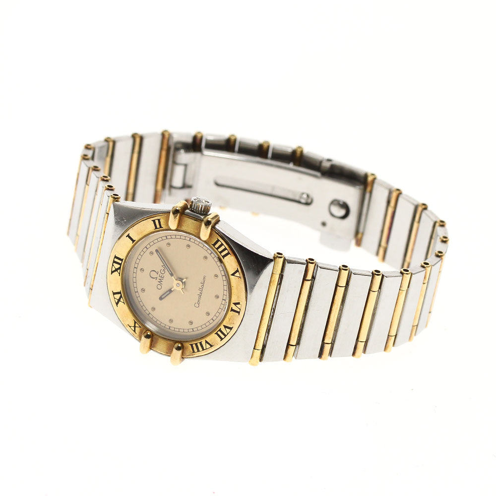 OMEGA Constellation full bar gold Dial Quartz Ladies Watch_893018