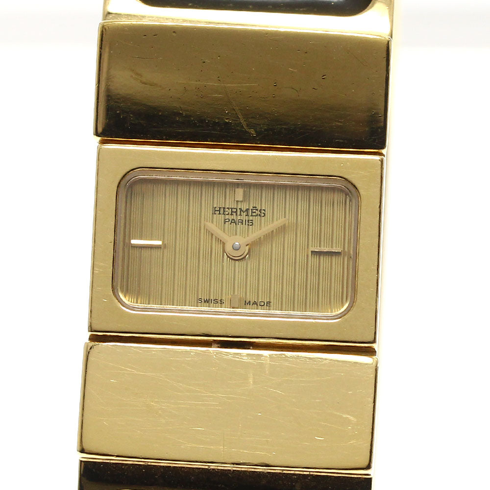 HERMES Loquet LO1.201 cloisonne gold Dial Quartz Ladies Watch_893057