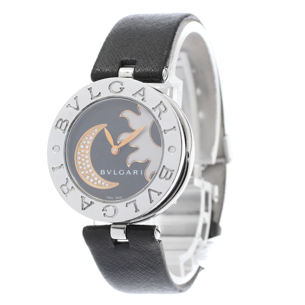 BVLGARI B.zero1 BZ30S Sun & Moon Diamond black Dial Quartz Ladies Watch_893075