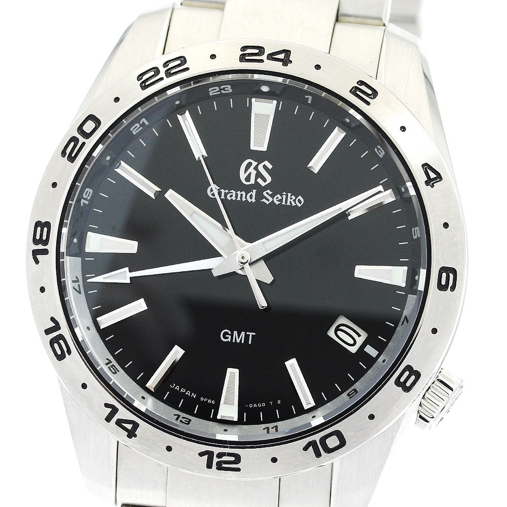 SEIKO Grand Seiko SBGN027/9F86-0AK0 GMT black Dial Quartz Men's Watch_893106