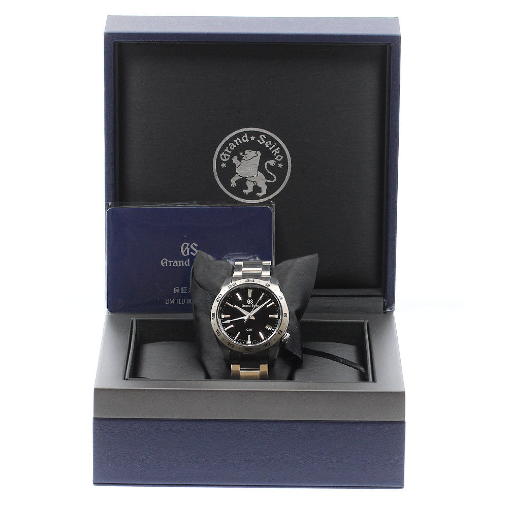 SEIKO Grand Seiko SBGN027/9F86-0AK0 GMT black Dial Quartz Men's Watch_893106