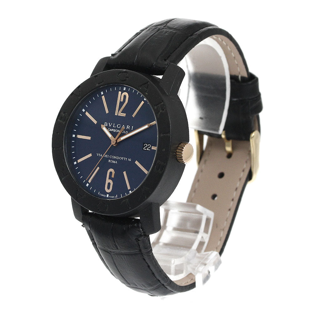 BVLGARI BVLGARIBVLGARI Carbon Gold BB40CL Navy Dial Automatic Men's Watch_893140