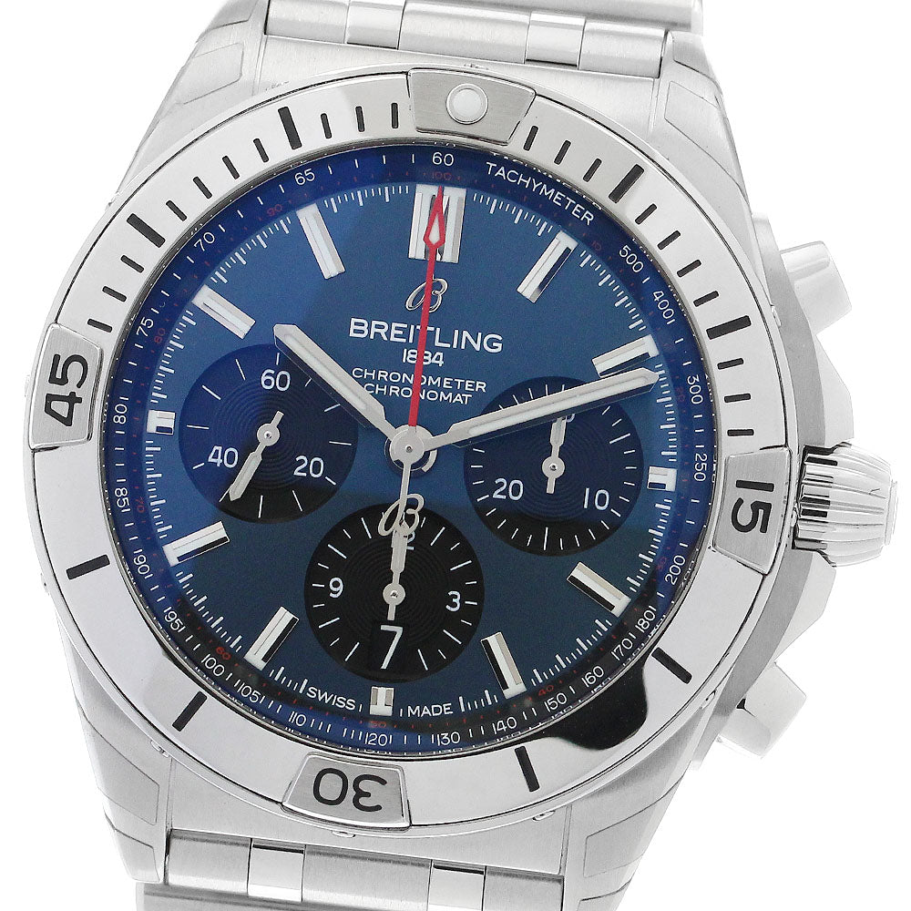BREITLING Chronomat B01 42 AB0134 Navy / Black Dial Automatic Men's Watch_893153