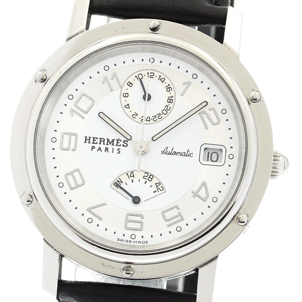 HERMES Clipper CL2.810 Date White / Silver Dial Automatic Men's Watch_893159