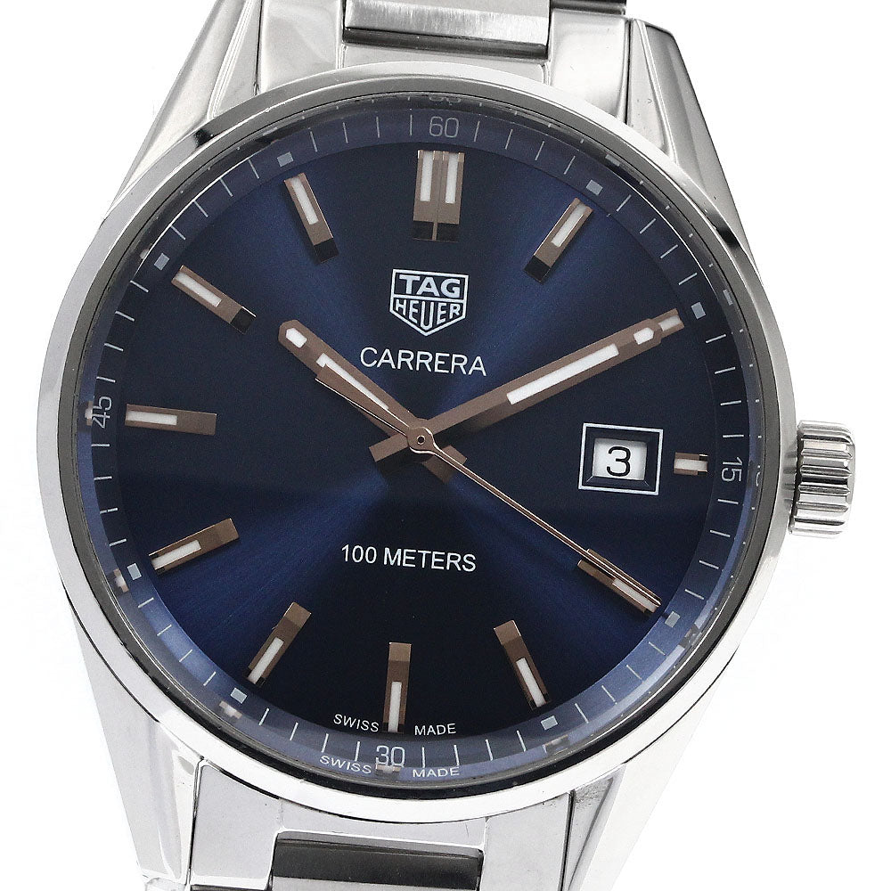 TAG HEUER Carrera WAR1112 Date Navy Dial Quartz Men's Watch_893194
