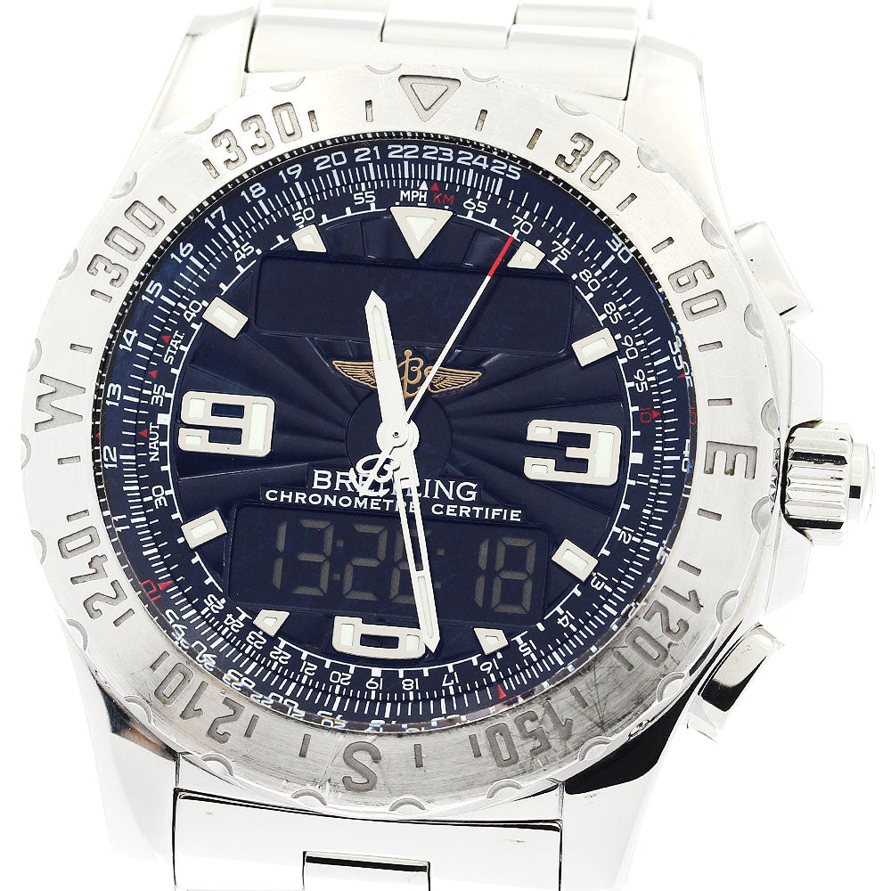 BREITLING Air wolf A78363 black Dial Quartz Men's Watch_893195