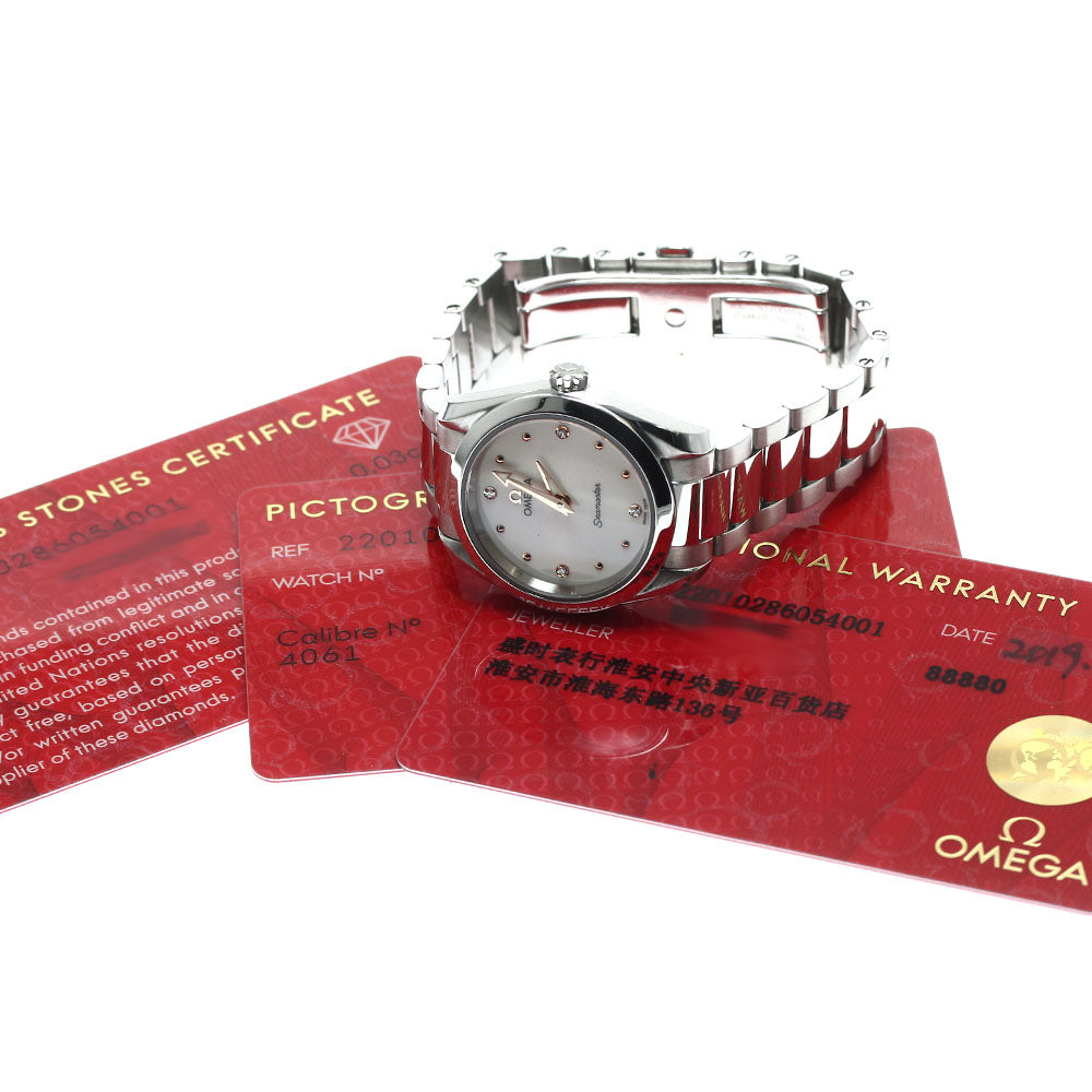 OMEGA Seamaster Aqua Terra 220.10.28.60.54.001 4P Diamond Quartz Ladies_893512