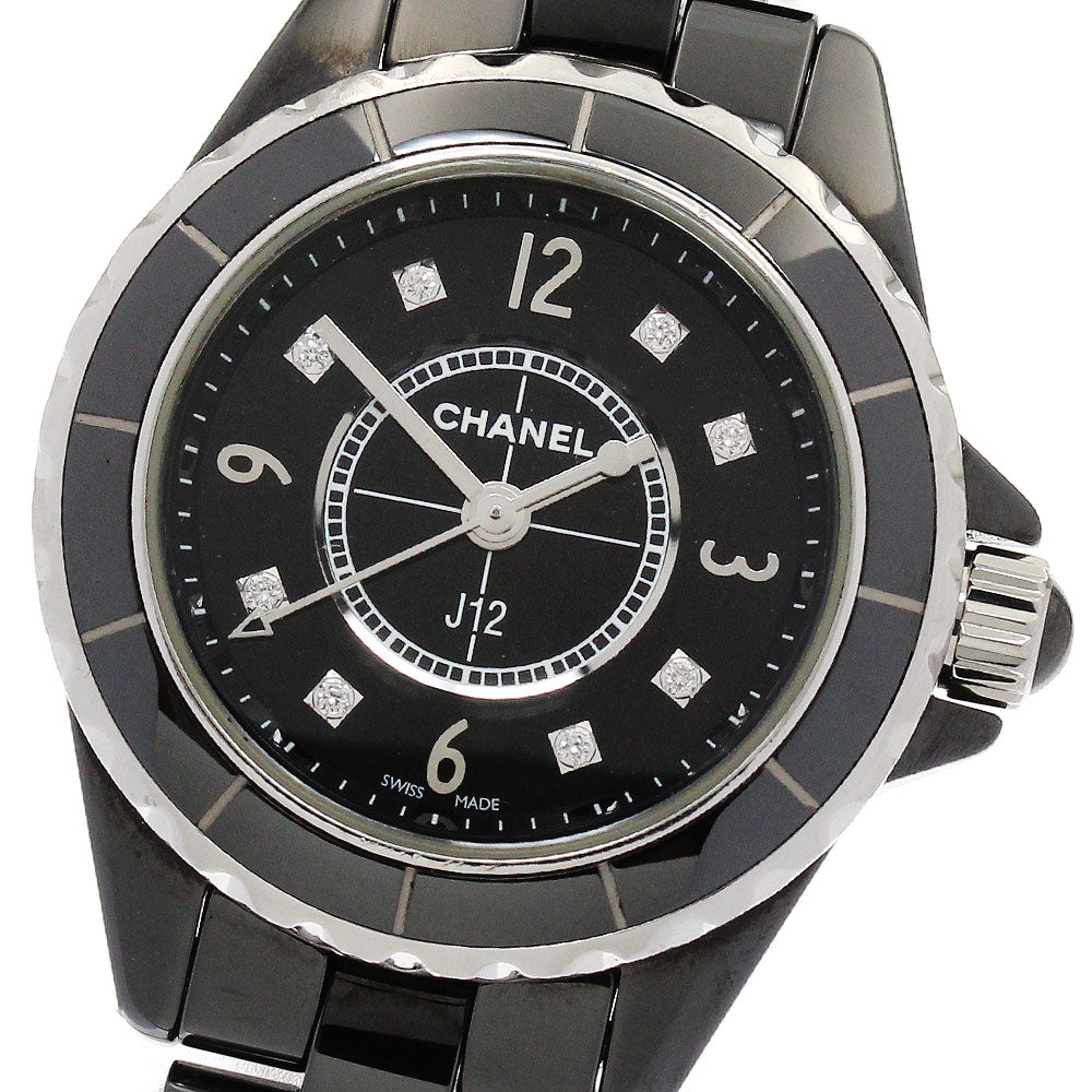 CHANEL J12 H2569 8P diamond black Dial Quartz Ladies Watch_893515