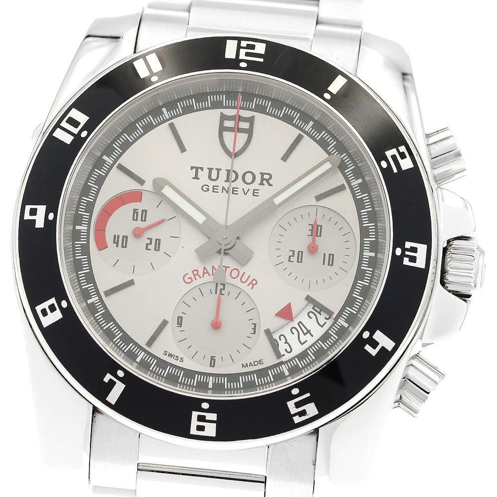 TUDOR Grand Tour Chrono 20350 Date Silver Dial Automatic Men's Watch_893542