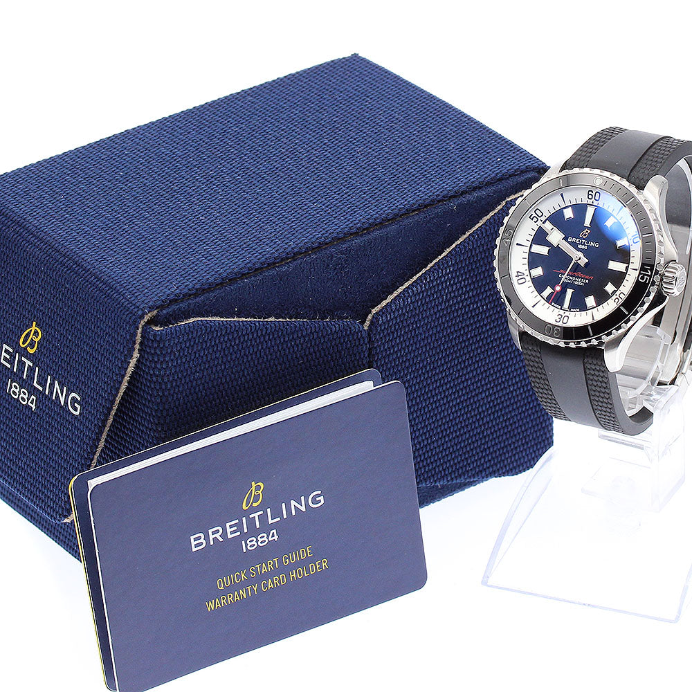 BREITLING Super Ocean 42 A17375 Navy / Silver Dial Automatic Men's Watch_893568