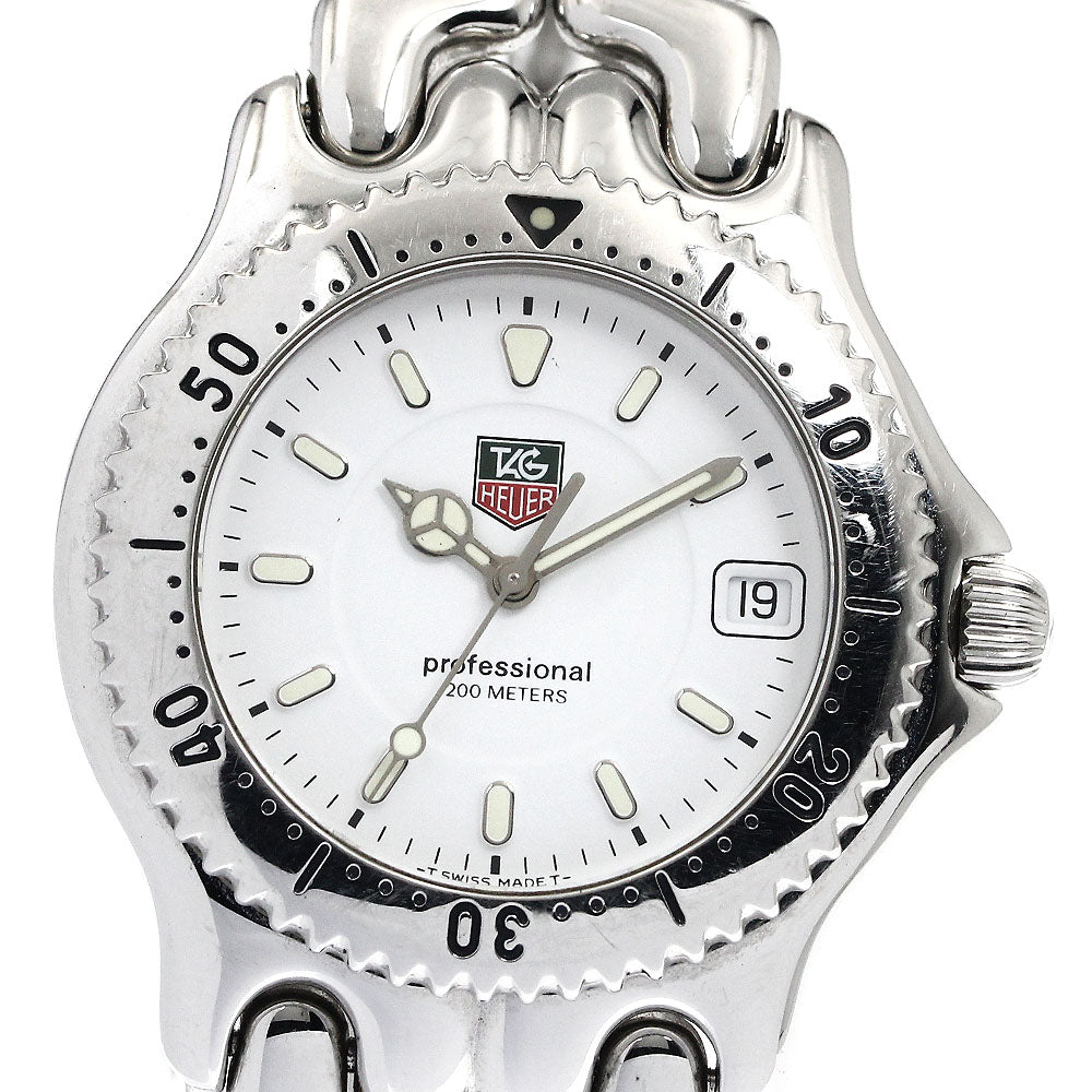 TAG HEUER S/el WG1110-0 Date white Dial Quartz Men's Watch_893585