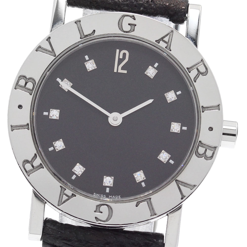 BVLGARI BVLGARIBVLGARI BB30SLD Date 11P diamond black Dial Quartz Boy's Watch_893588