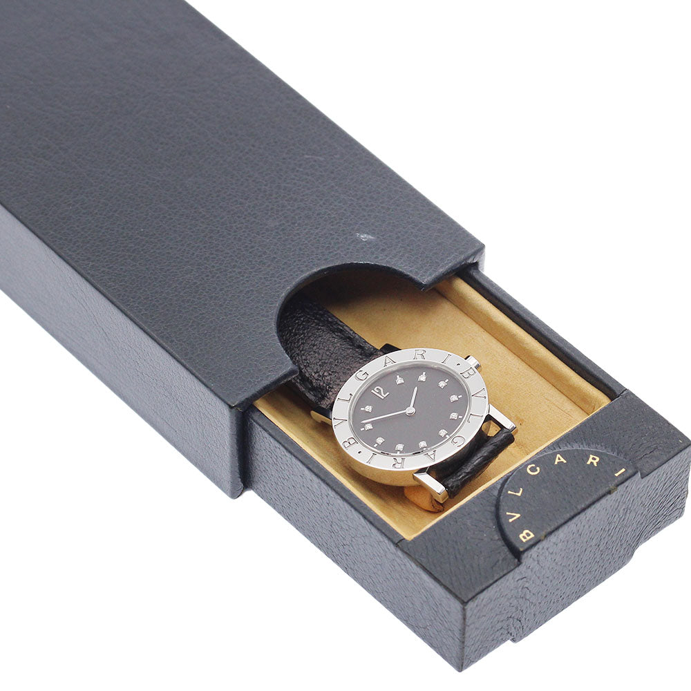 BVLGARI BVLGARIBVLGARI BB30SLD Date 11P diamond black Dial Quartz Boy's Watch_893588