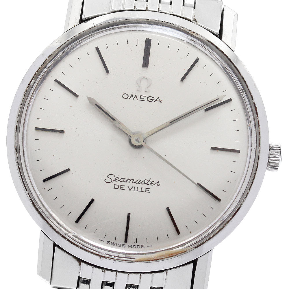 OMEGA Seamaster De Ville Back carving Silver Dial Hand Winding Men's Watch_893593