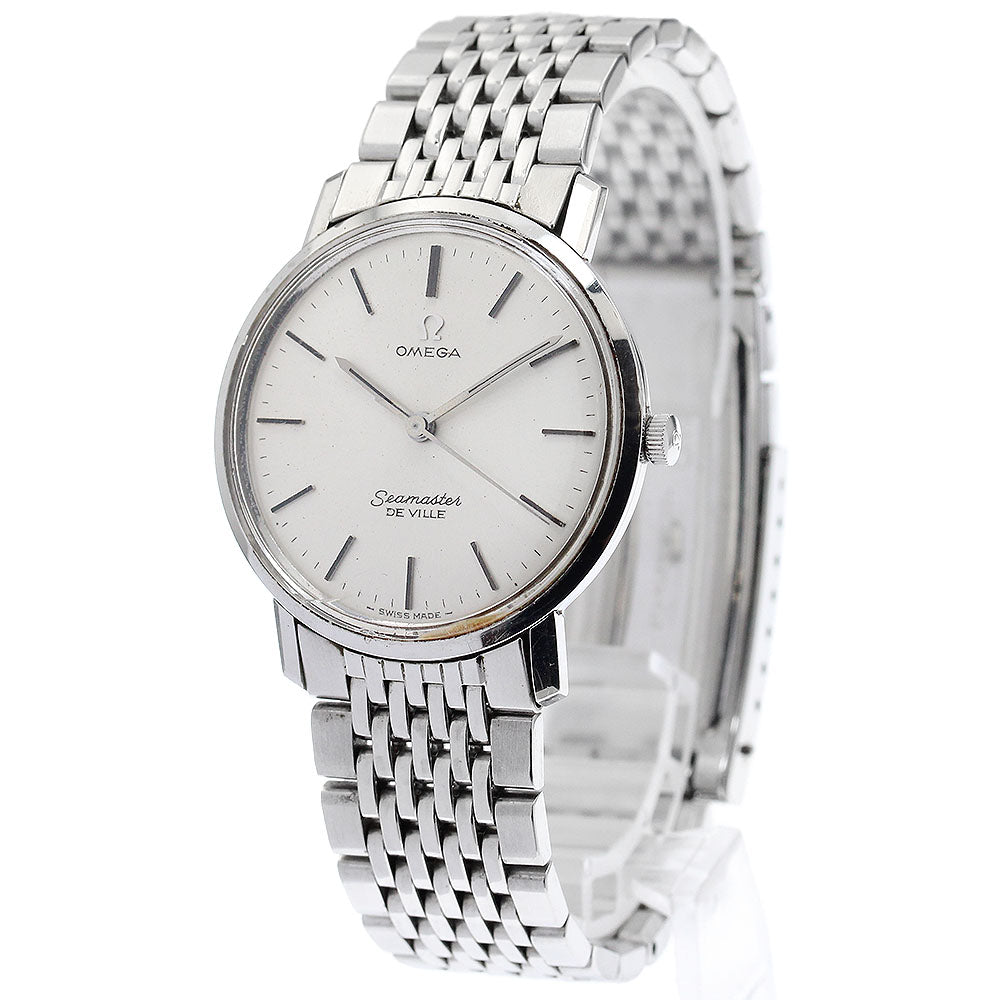 OMEGA Seamaster De Ville Back carving Silver Dial Hand Winding Men's Watch_893593
