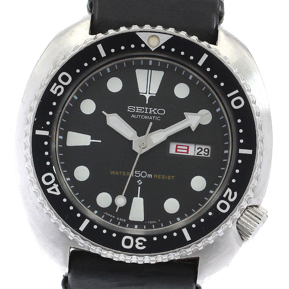 SEIKO 3rd diver 150m 6306-7001 Day date black Dial Automatic Men's Watch_893619
