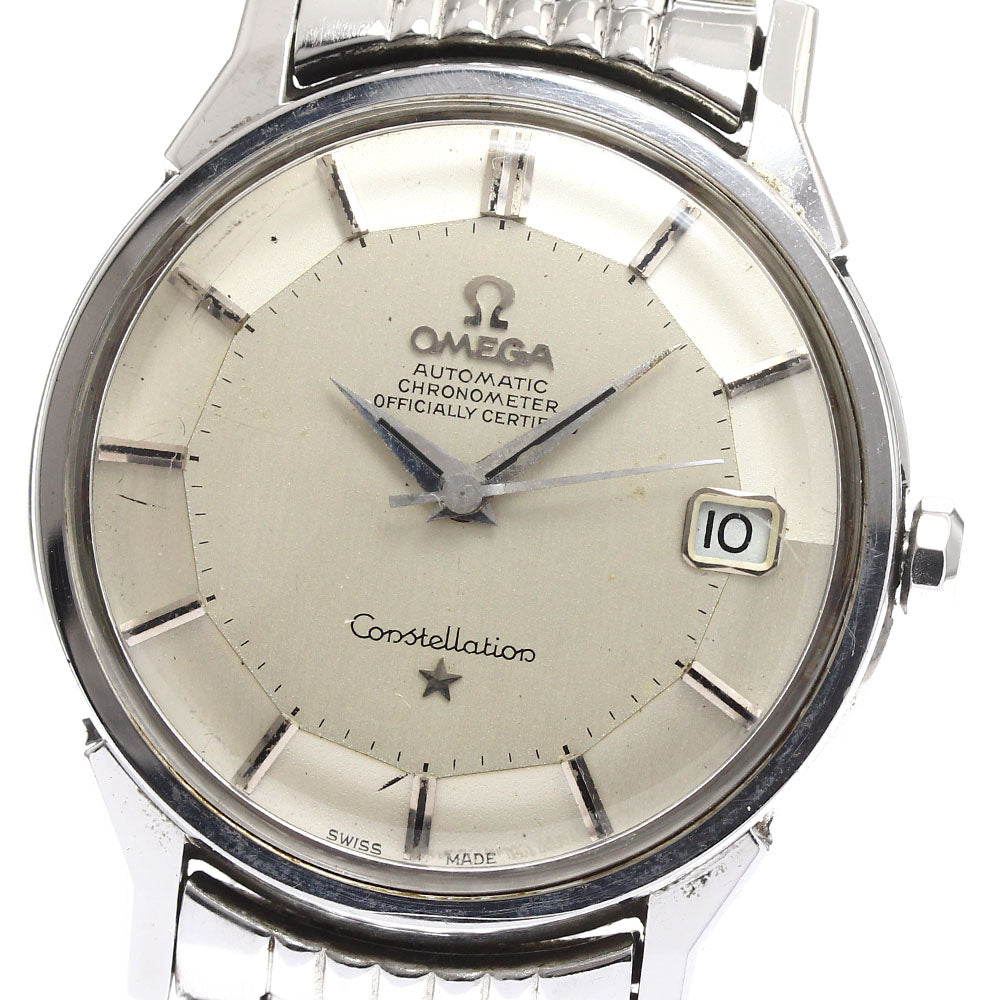 OMEGA Constellation 168.005 Dodecagonal Cal.564 Rice Bracelet Silver Dial Automatic Men's Watch_893637