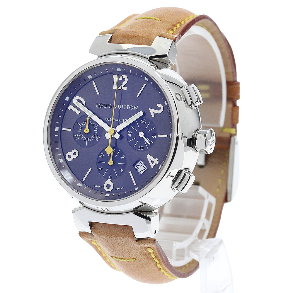 LOUIS VUITTON Tambour Q1121 Date Chronograph Brown Dial Automatic Men's Watch_893646
