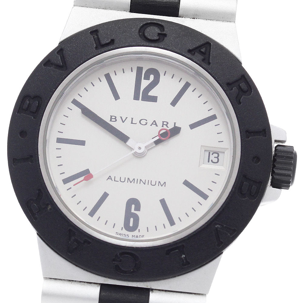 BVLGARI aluminum AL32A Date Silver Dial Quartz Boy's Watch_893649