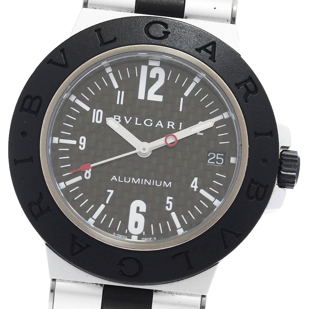 BVLGARI aluminum AL38TA Date black Dial Automatic Men's Watch_893650