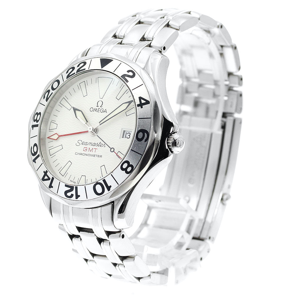 OMEGA Seamaster300 2538.20 GMT date white Dial Automatic Men's Watch_893696
