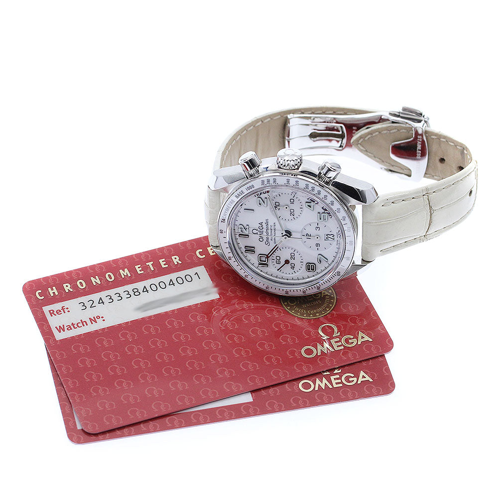 OMEGA Speedmaster 324.33.38.40.04.001 Date Chronograph white Dial Automatic Ladies Watch_893702