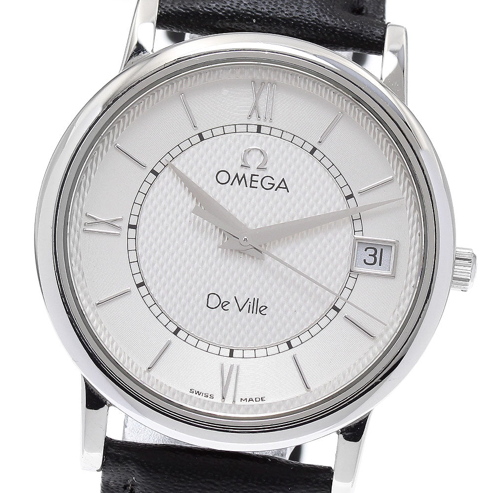 OMEGA De Ville Prestige 7814.31.11 Date Silver Dial Quartz Men's Watch_893760