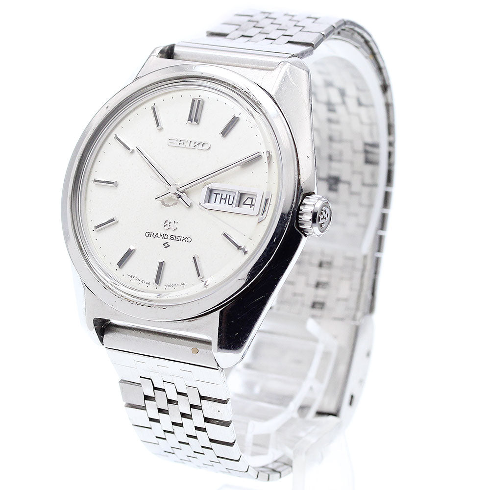SEIKO Grand Seiko 6146-8000 Day date Silver Dial Automatic Men's Watch_893777
