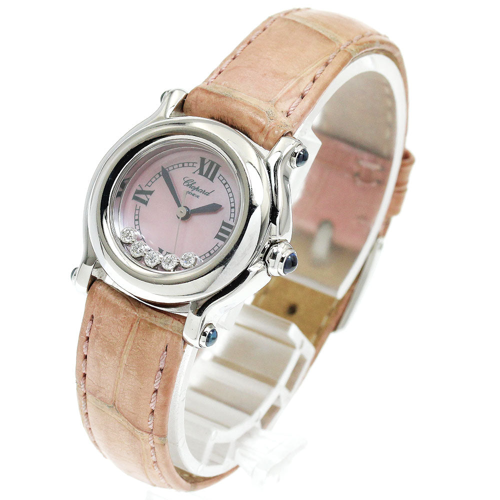 Chopard Happy sports 27/8245-23 5P diamond Pink shell Dial Quartz Ladies Watch_893789