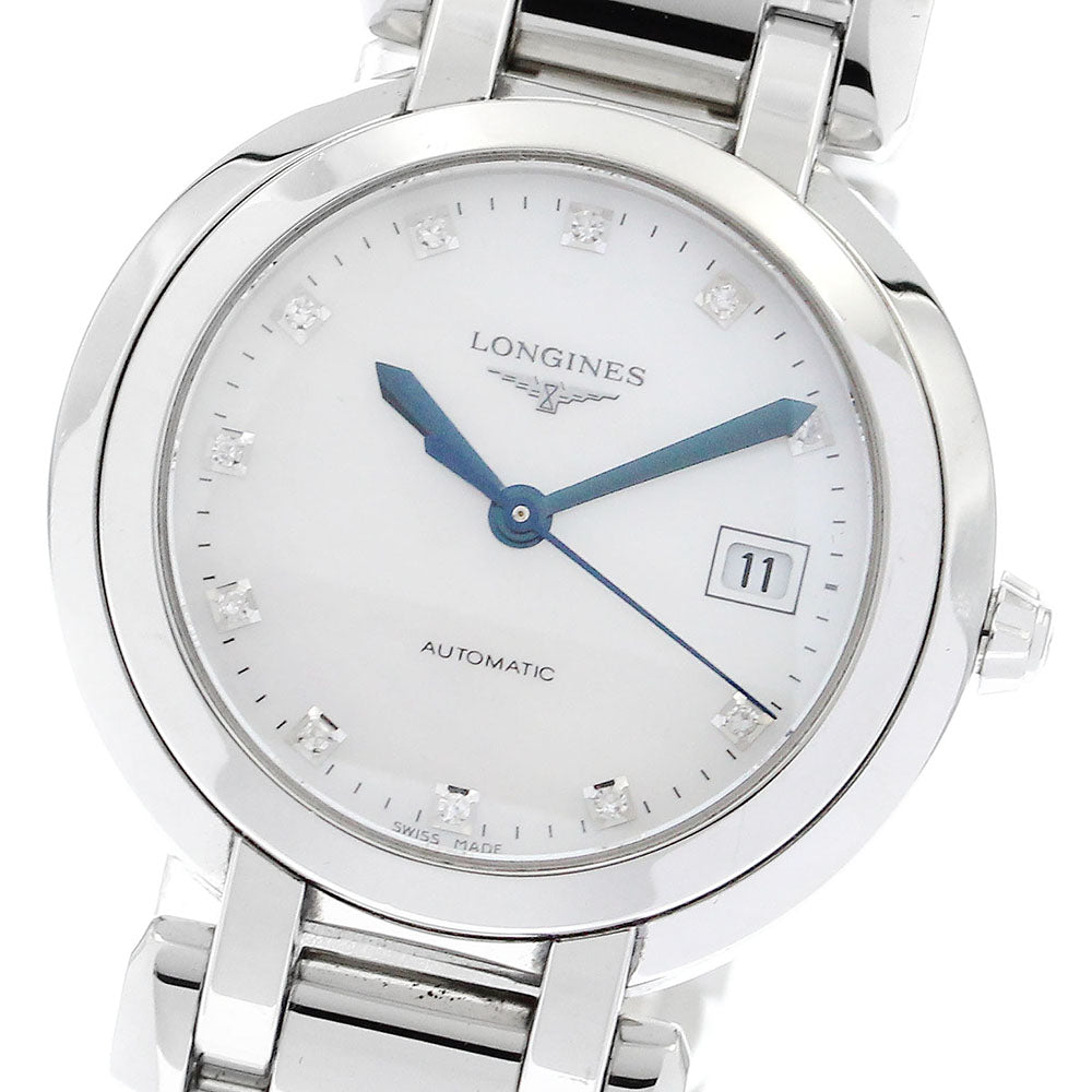 LONGINES Primalna L8.113.4 Date 11P diamond White shell Dial Automatic Ladies Watch_893823