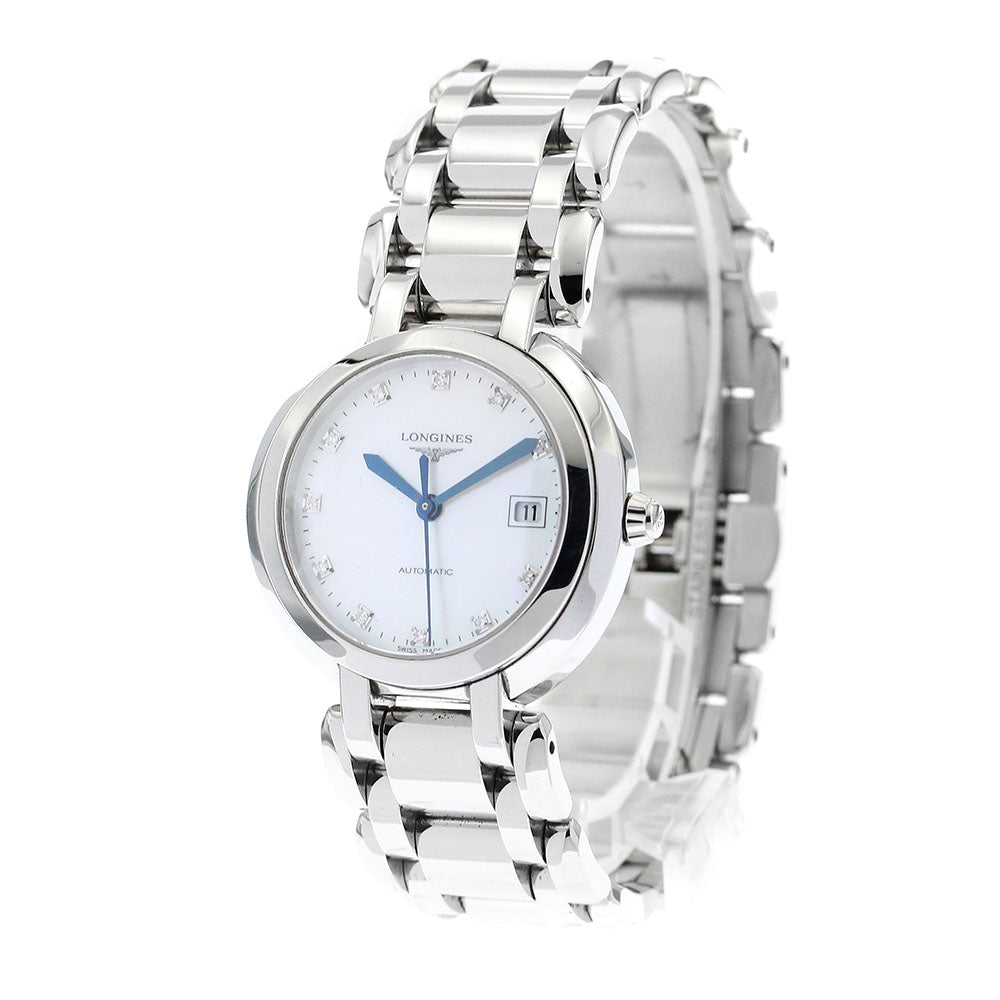 LONGINES Primalna L8.113.4 Date 11P diamond White shell Dial Automatic Ladies Watch_893823