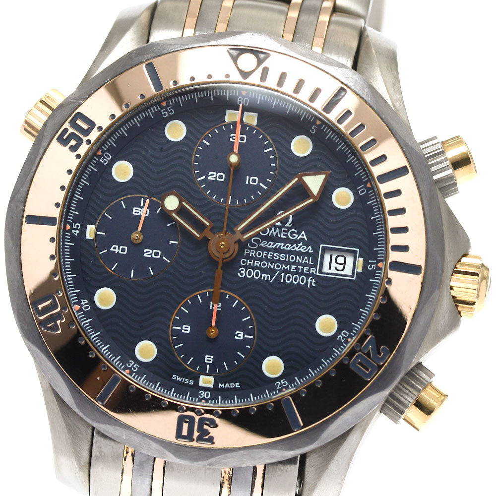 OMEGA Seamaster300 2296.80 Chronograph Navy Dial Automatic Men's Watch_893826