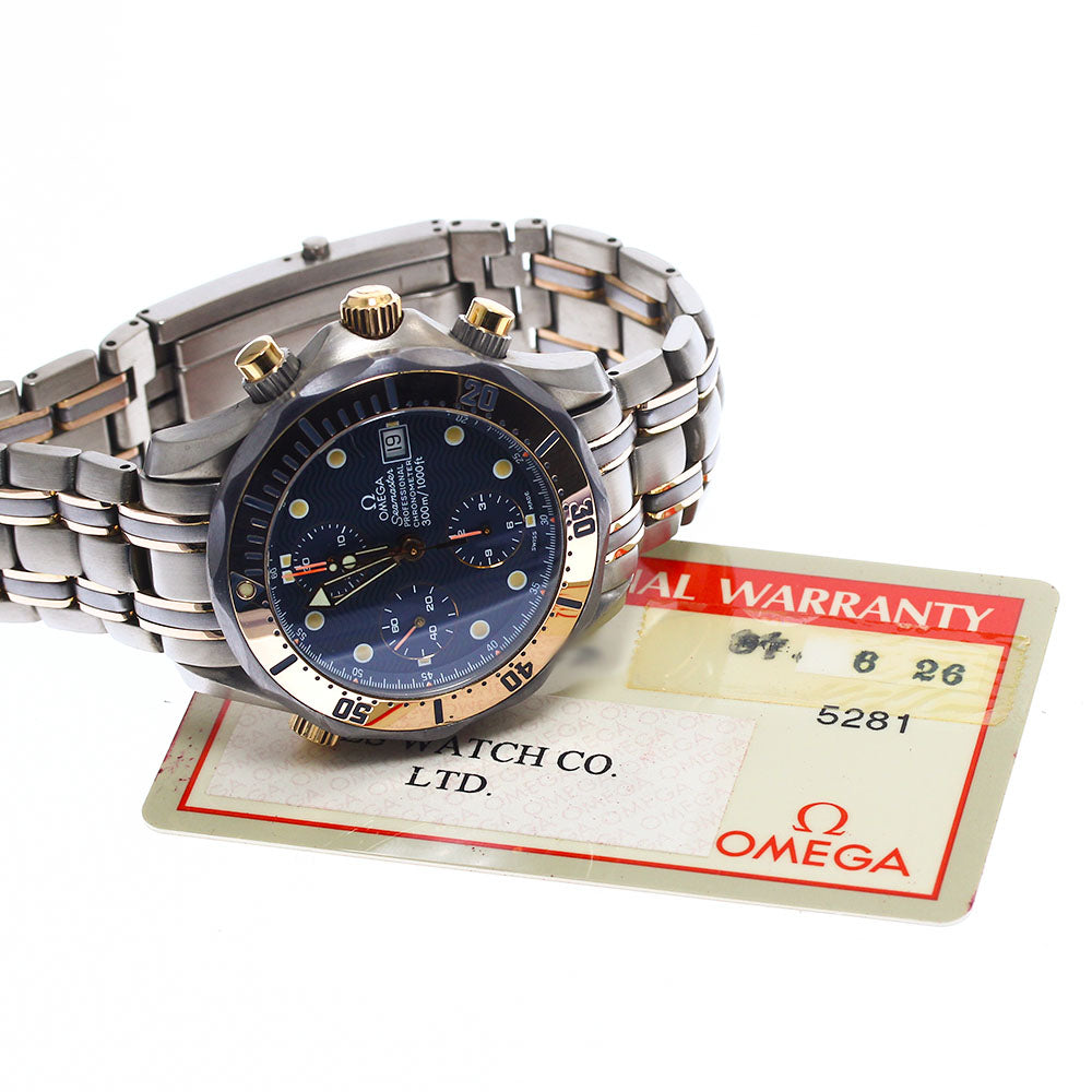 OMEGA Seamaster300 2296.80 Chronograph Navy Dial Automatic Men's Watch_893826