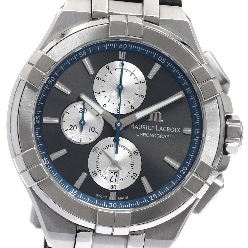 MAURICE LACROIX icon AI1018-SS001-333-1 Chronograph black Dial Quartz Men's Watch_893851